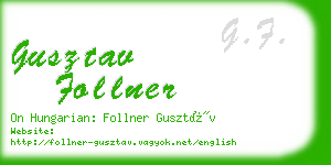 gusztav follner business card